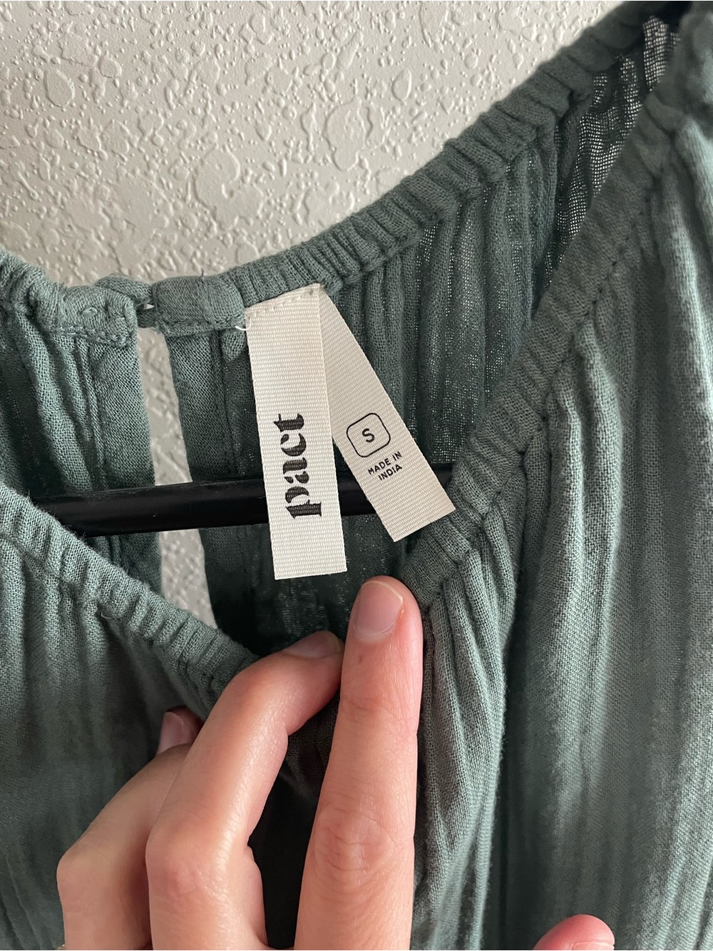 Pact Sleeveless Sage Green Tiered Maxi Dress - Picture 3 of 3